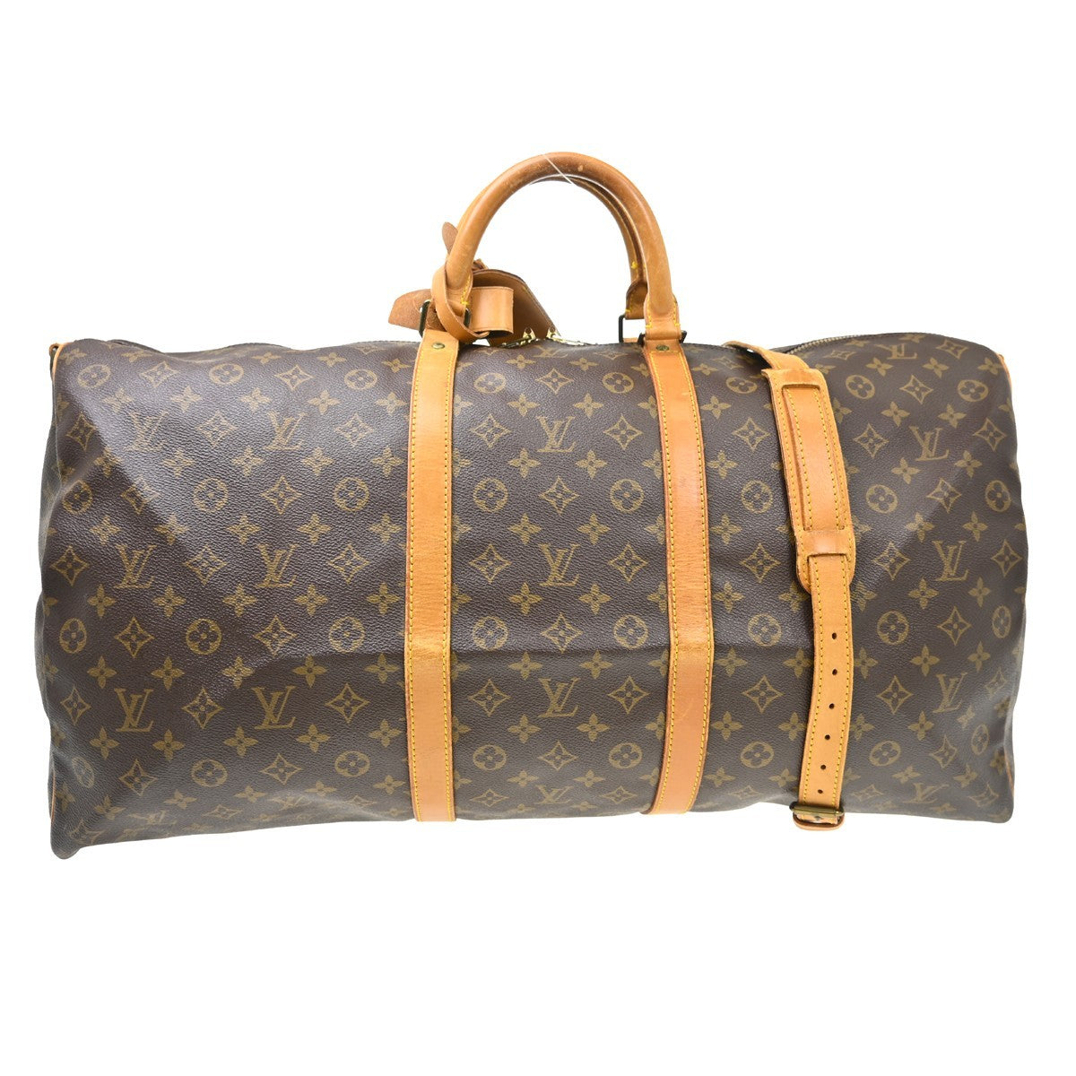 Louis Vuitton Keepall Bandouliere Bag Monogram Canvas Brown Canvas Travel Bag Bag (Authentic Pre-Loved)