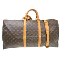 Louis Vuitton Keepall Bandouliere Bag Monogram Canvas Brown Canvas Travel Bag Bag (Authentic Pre-Loved)