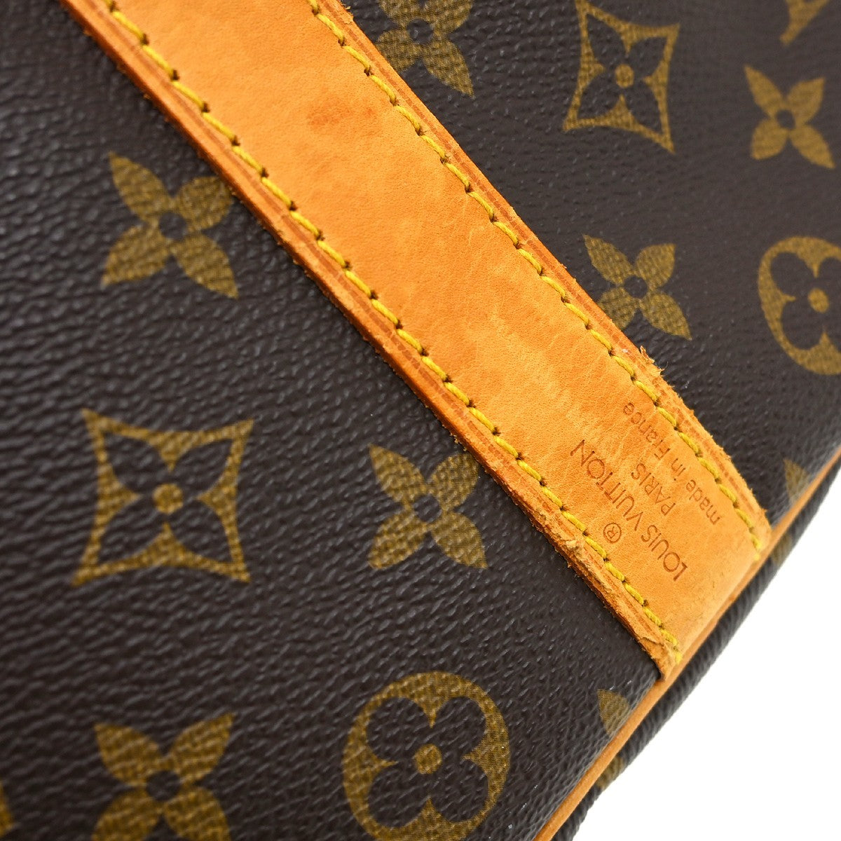 Louis Vuitton Keepall Bandouliere Bag Monogram Canvas Brown Canvas Travel Bag Bag (Authentic Pre-Loved)