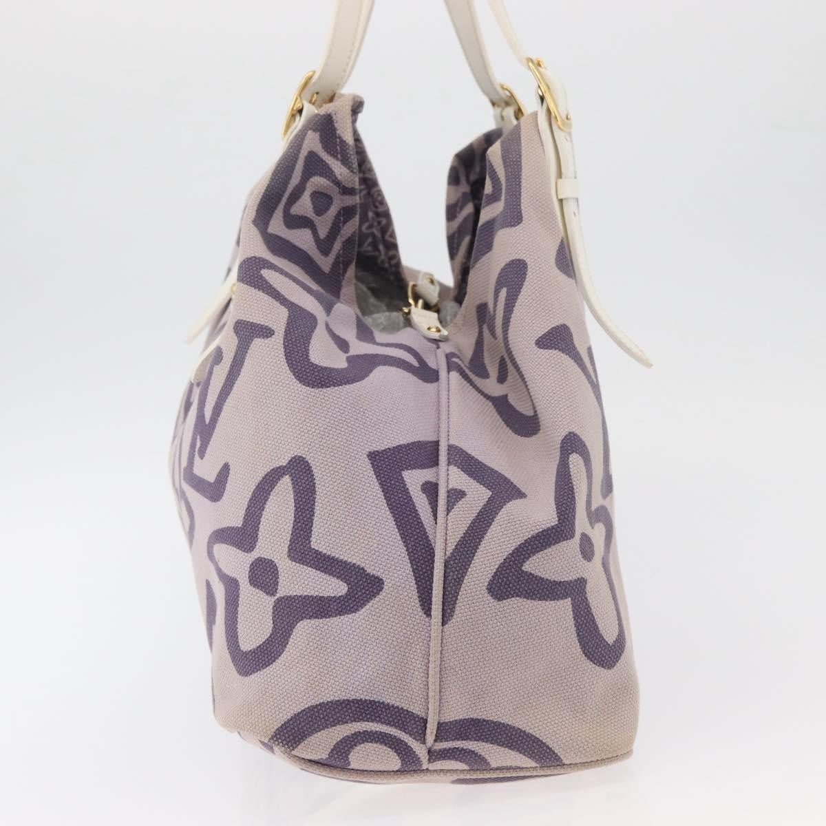Louis Vuitton Tahitienne Cabas Canvas Purple Canvas Tote Bag Bag (Authentic Pre-Loved)