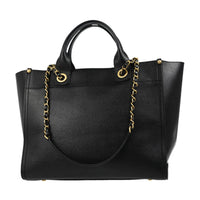 Chanel Deauville Tote Studded Caviar Black Leather Tote Bag Bag (Authentic Pre-Loved)
