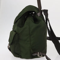 Prada Double Front Pocket Backpack Tessuto Khaki Nylon Backpack Bag (Authentic Pre-Loved)