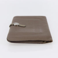 Hermes Dogon Duo Combined Wallet Leather Gray Leather Wallets Accessory (Authentic Pre-Loved)