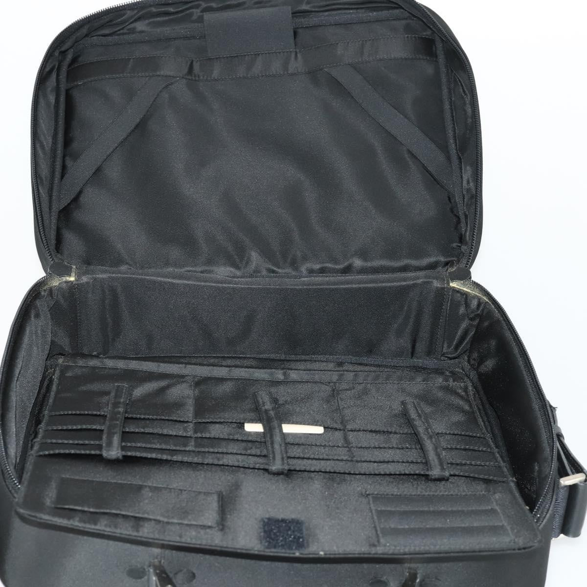 Prada Convertible Front Pocket Briefcase Tessuto With Saffiano Leather Black Nylon Briefcase Bag (Authentic Pre-Loved)