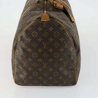 Louis Vuitton Keepall Bag Monogram Canvas Brown Canvas Travel Bag Bag (Authentic Pre-Loved)