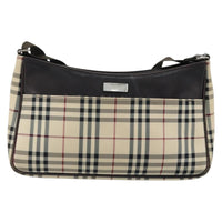 Burberry Nova Check Shoulder Bag Canvas And Leather Beige Canvas Shoulder Bag Bag (Authentic Pre-Loved)