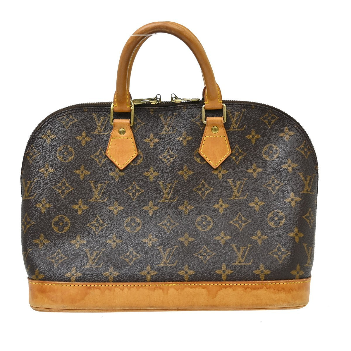 Louis Vuitton Alma Handbag Monogram Canvas Brown Canvas Handbag (Authentic Pre-Loved)