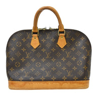 Louis Vuitton Alma Handbag Monogram Canvas Brown Canvas Handbag (Authentic Pre-Loved)