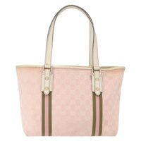 Gucci Jolicoeur Tote Gg Canvas Pink Canvas Tote Bag Bag (Authentic Pre-Loved)