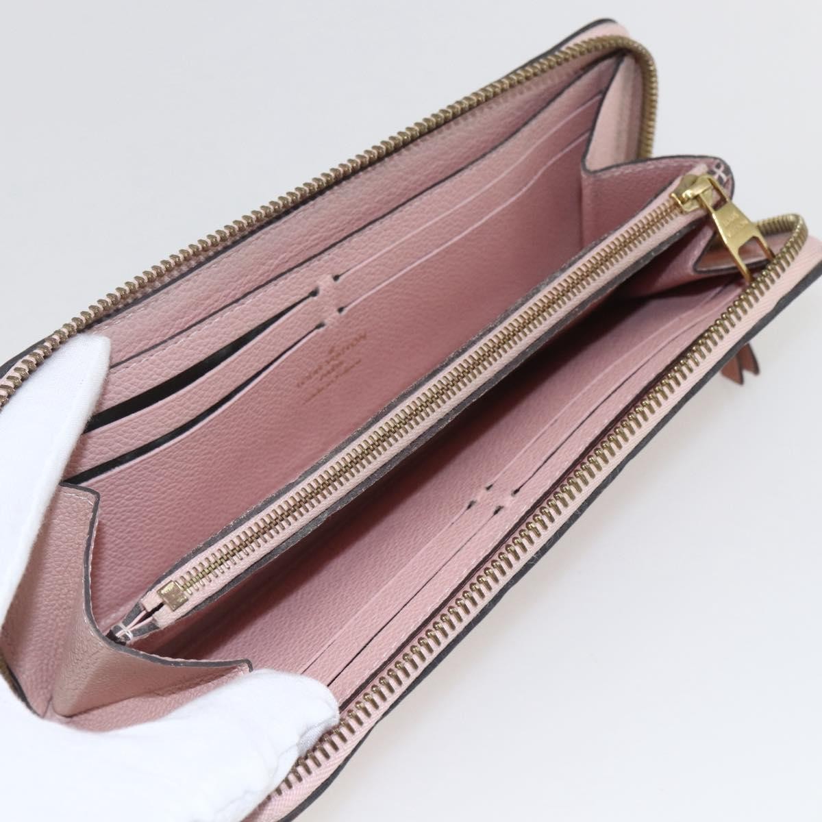 Louis Vuitton Clemence Wallet Monogram Empreinte Leather Pink Leather Wallets Accessory (Pre-Loved)