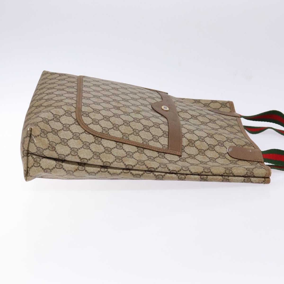 Gucci Ophidia Front Pocket Shopper Tote Gg Coated Canvas Beige Canvas Tote Bag Bag (Authentic Pre-Loved)