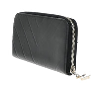 Chanel Cc Charm Zip Around Wallet Quilted Lambskin Black Leather Wallets Accessory (Pre-Loved)