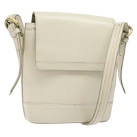 Burberry Flap Shoulder Bag Leather White Leather Shoulder Bag Bag (Authentic Pre-Loved)