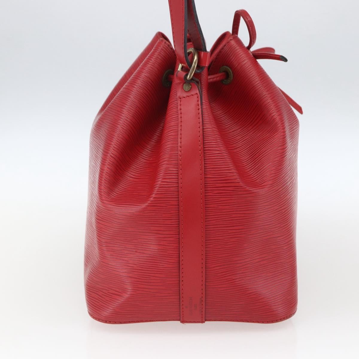 Louis Vuitton Petit Noe Handbag Epi Leather Red Leather Shoulder Bag Bag (Authentic Pre-Loved)