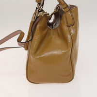 Gucci Gucci Soho Convertible Shoulder Bag Patent Beige Patent_Leather Shoulder Bag Bag (Pre-Loved)