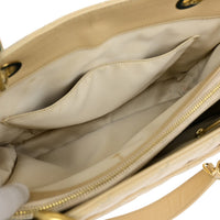 Chanel Grand Shopping Tote Quilted Caviar Beige Leather Tote Bag Bag (Authentic Pre-Loved)