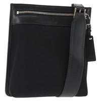 Gucci Vintage Flat Messenger Bag Nylon And Leather Black Nylon Shoulder Bag Bag (Pre-Loved)