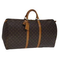 Louis Vuitton Keepall Bag Monogram Canvas Brown Canvas Travel Bag Bag (Authentic Pre-Loved)