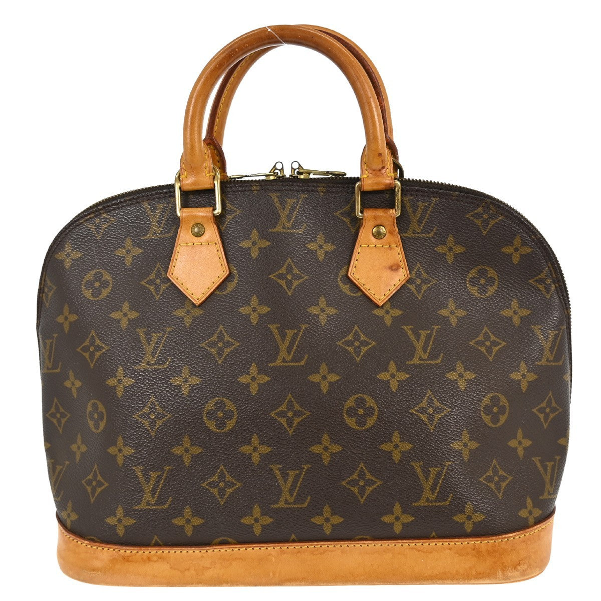 Louis Vuitton Alma Handbag Monogram Canvas Brown Canvas Handbag (Pre-Loved)