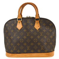 Louis Vuitton Alma Handbag Monogram Canvas Brown Canvas Handbag (Pre-Loved)