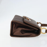 Salvatore Ferragamo Gancini Shoulder Bag Leather Gold Leather Shoulder Bag Bag (Authentic Pre-Loved)