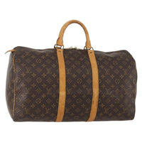 Louis Vuitton Keepall Bag Monogram Canvas Brown Canvas Travel Bag Bag (Pre-Loved)