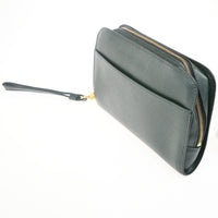 Louis Vuitton Pochette Baikal Clutch Taiga Leather Green Leather Clutche & Pouche Bag (Authentic Pre-Loved)