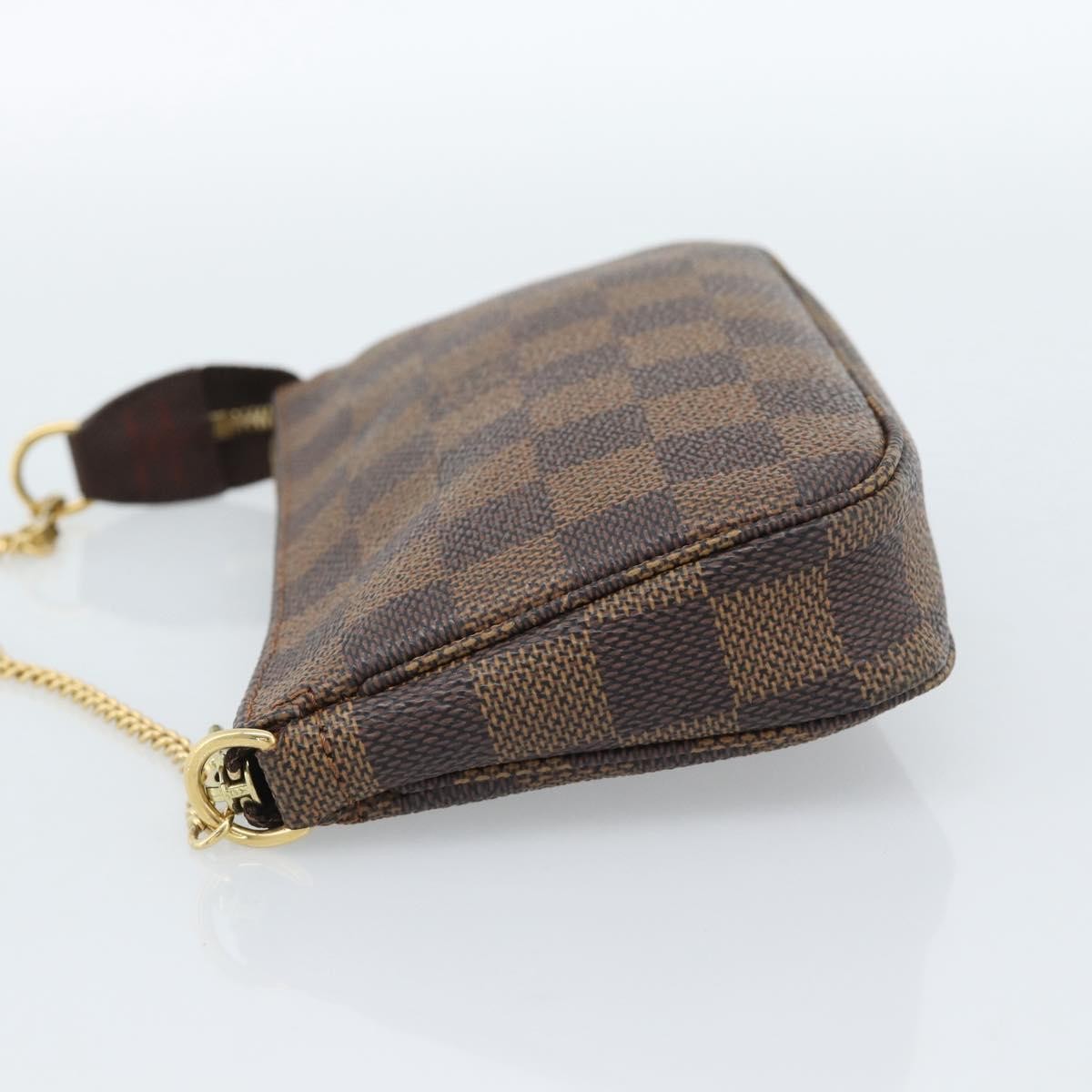 Louis Vuitton Mini Pochette Accessoires Damier Canvas Brown Canvas Clutche & Pouche Bag (Pre-Loved)