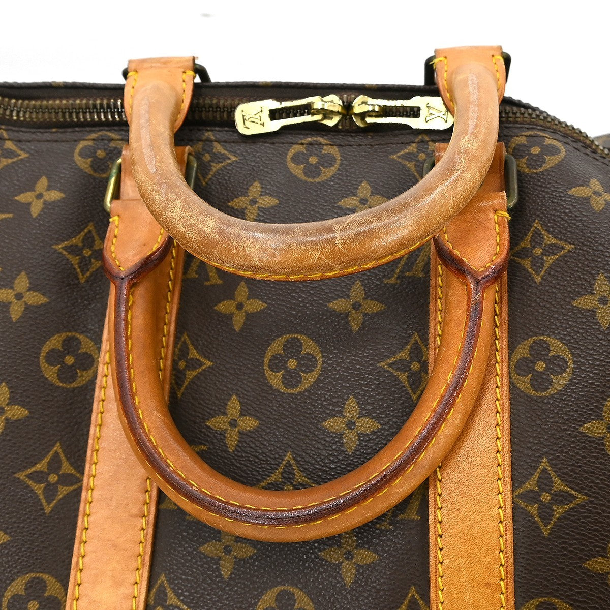 Louis Vuitton Keepall Bag Monogram Canvas Brown Canvas Travel Bag Bag (Authentic Pre-Loved)