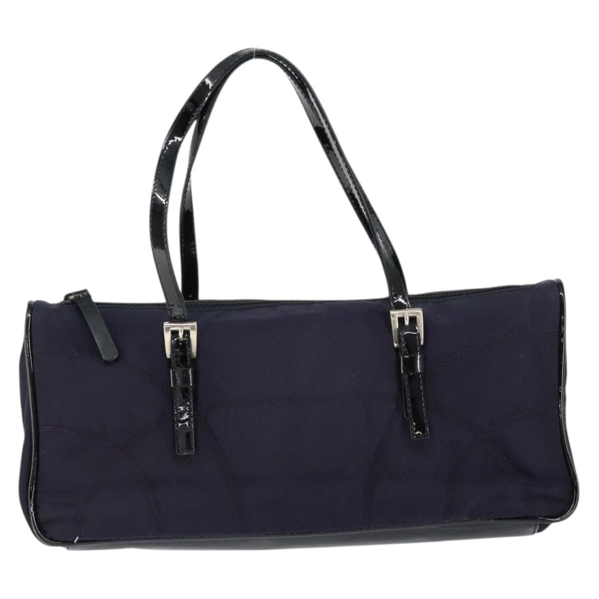 Prada Baguette Shoulder Bag Quilted Tessuto With Leather Purple Nylon Shoulder Bag Bag (Authentic Pre-Loved)
