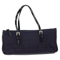 Prada Baguette Shoulder Bag Quilted Tessuto With Leather Purple Nylon Shoulder Bag Bag (Authentic Pre-Loved)