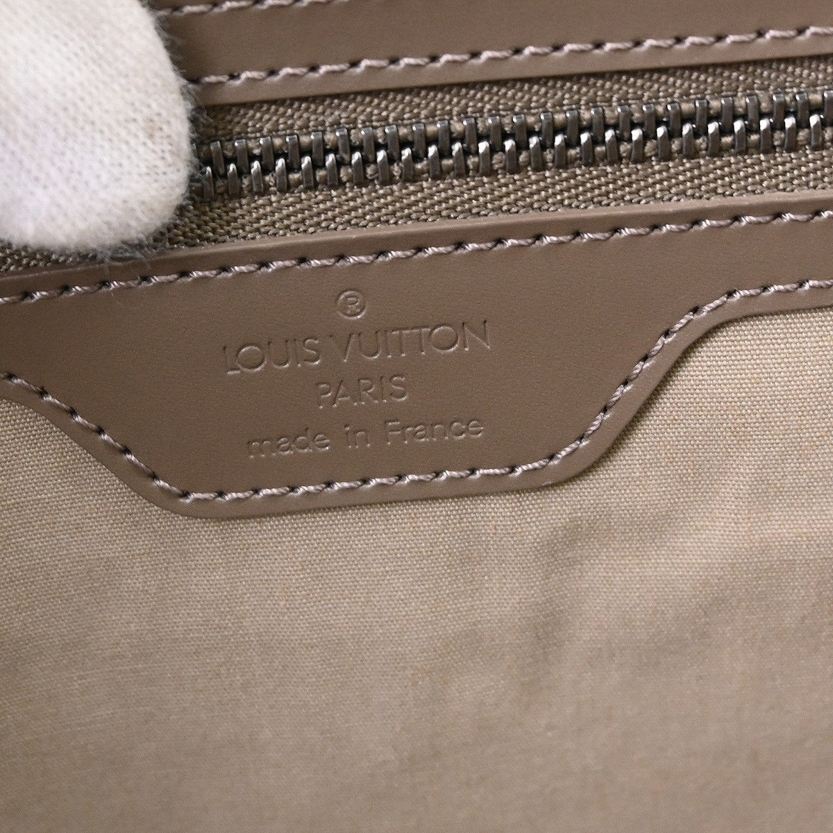 Louis Vuitton Louis Vuitton Saint Tropez Handbag Epi Leather Gray Leather Shoulder Bag Bag (Pre-Loved)