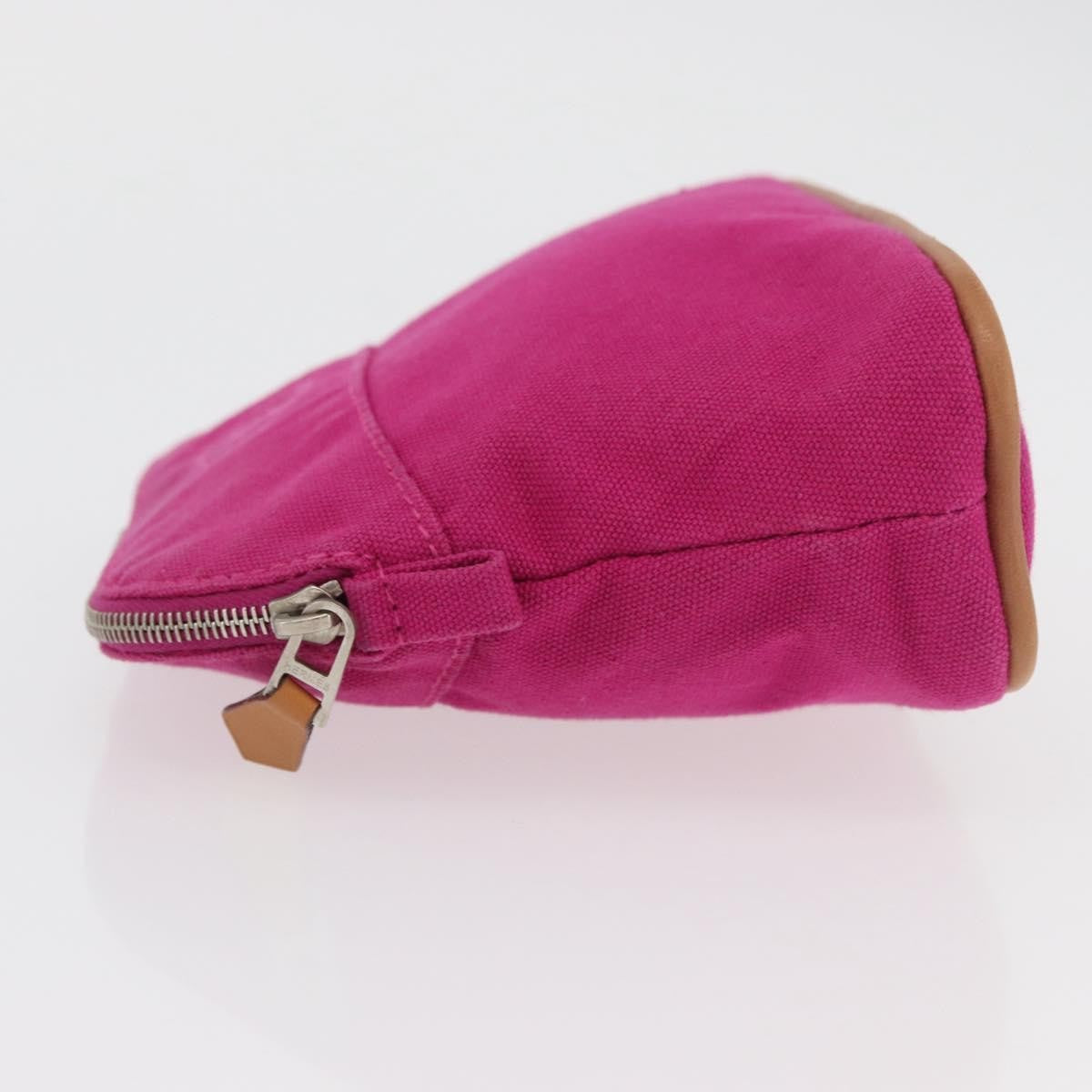 Hermes Bolide Travel Pouch Canvas Pink Canvas Clutche & Pouche Bag (Authentic Pre-Loved)