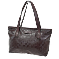Gucci Plus Tote Gg Imprime Burgundy Pvc Shoulder Bag Bag (Pre-Loved)