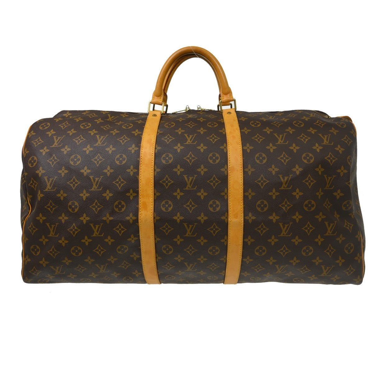 Louis Vuitton Keepall Bag Monogram Canvas Brown Canvas Travel Bag Bag (Authentic Pre-Loved)