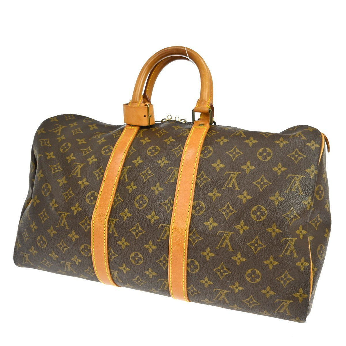 Louis Vuitton Keepall Bag Monogram Canvas Brown Canvas Travel Bag Bag (Authentic Pre-Loved)
