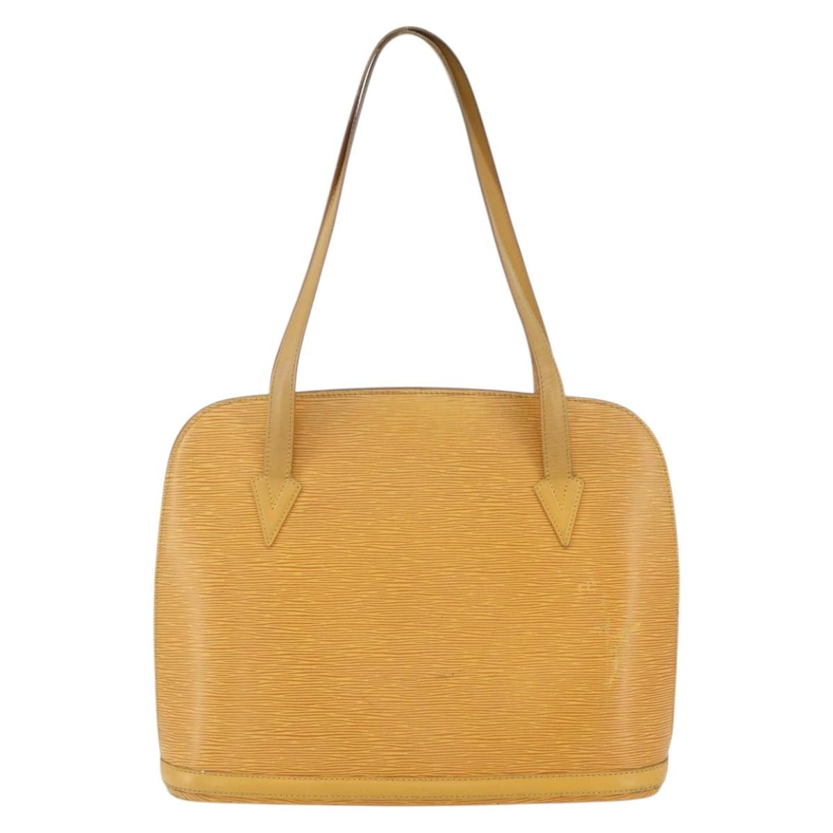 Louis Vuitton Lussac Handbag Epi Leather Yellow Leather Shoulder Bag Bag (Authentic Pre-Loved)