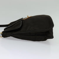 Prada Vintage Flap Messenger Bag Tessuto Khaki Nylon Shoulder Bag Bag (Authentic Pre-Loved)