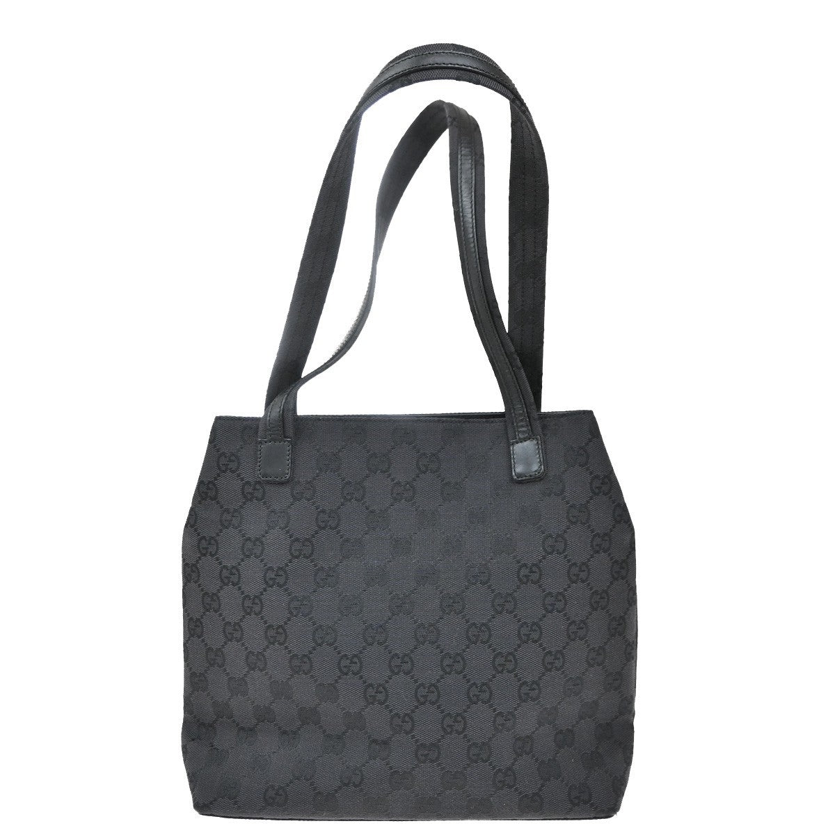 Gucci Double Pocket Tote Gg Canvas Black Canvas Tote Bag Bag (Pre-Loved)