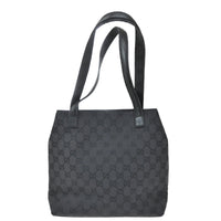 Gucci Double Pocket Tote Gg Canvas Black Canvas Tote Bag Bag (Pre-Loved)