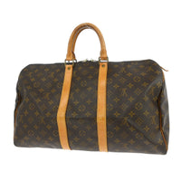 Louis Vuitton Keepall Bag Monogram Canvas Brown Canvas Travel Bag Bag (Authentic Pre-Loved)