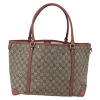 Gucci Joy Plus Tote Gg Coated Canvas With Leather Beige Canvas Tote Bag Bag (Pre-Loved)