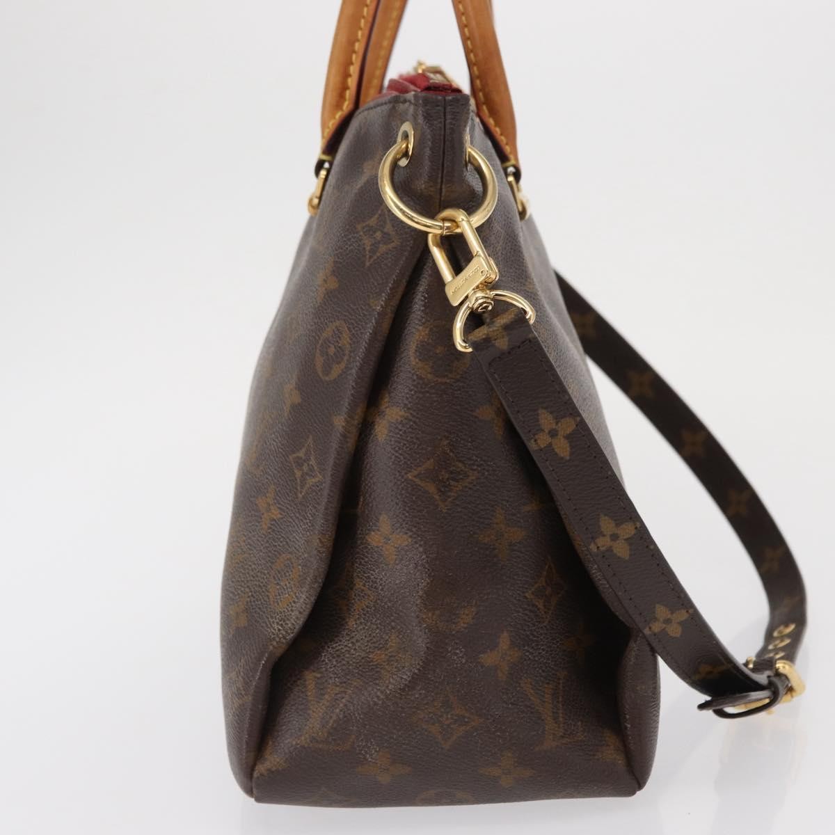 Louis Vuitton Pallas Tote Monogram Canvas With Leather Brown Canvas Tote Bag Bag (Pre-Loved)