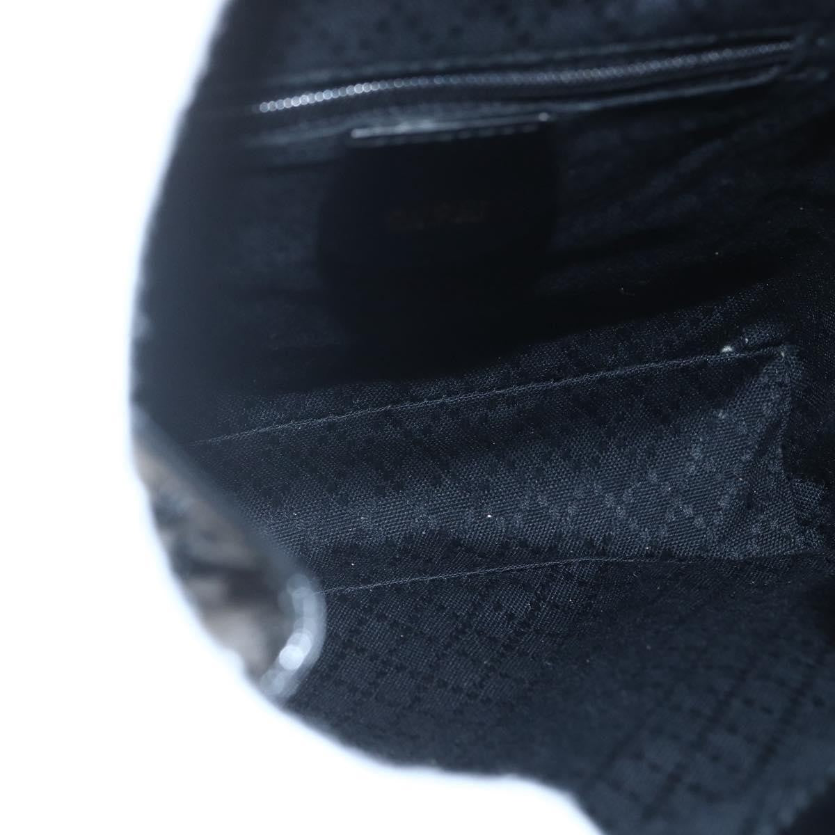 Gucci Vintage Bamboo Backpack Patent Black Patent_Leather Backpack Bag (Authentic Pre-Loved)