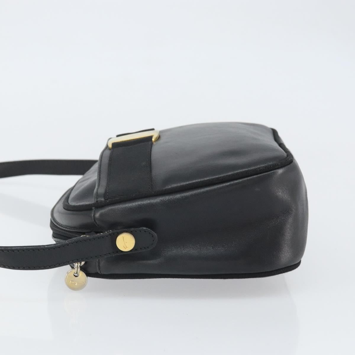 Salvatore Ferragamo Vara Bow Camera Shoulder Bag Leather Black Leather Shoulder Bag Bag (Pre-Loved)