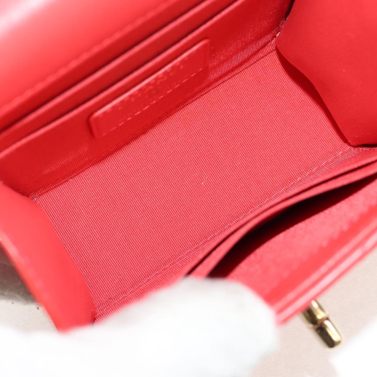 Chanel Trendy Cc Clutch With Chain Quilted Lambskin Red Leather Clutche & Pouche Bag (Pre-Loved)