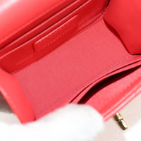 Chanel Trendy Cc Clutch With Chain Quilted Lambskin Red Leather Clutche & Pouche Bag (Pre-Loved)
