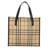 Burberry Nova Check Tote Canvas Check Pattern Beige Canvas Tote Bag Bag (Authentic Pre-Loved)