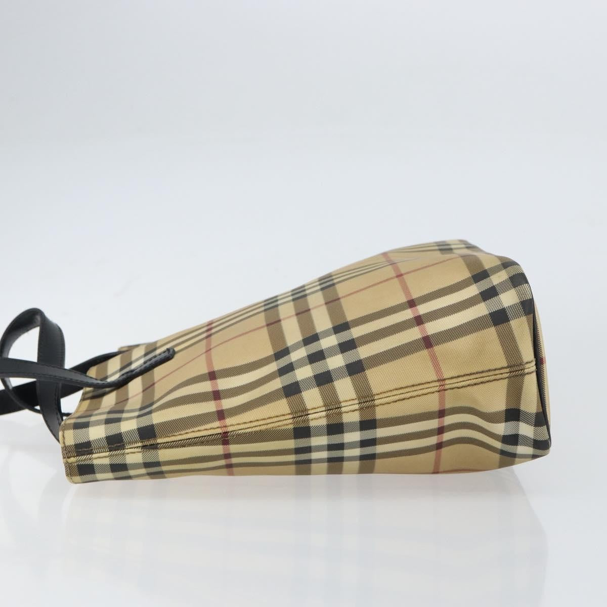 Burberry Nova Check Tote Canvas Check Pattern Beige Canvas Tote Bag Bag (Authentic Pre-Loved)