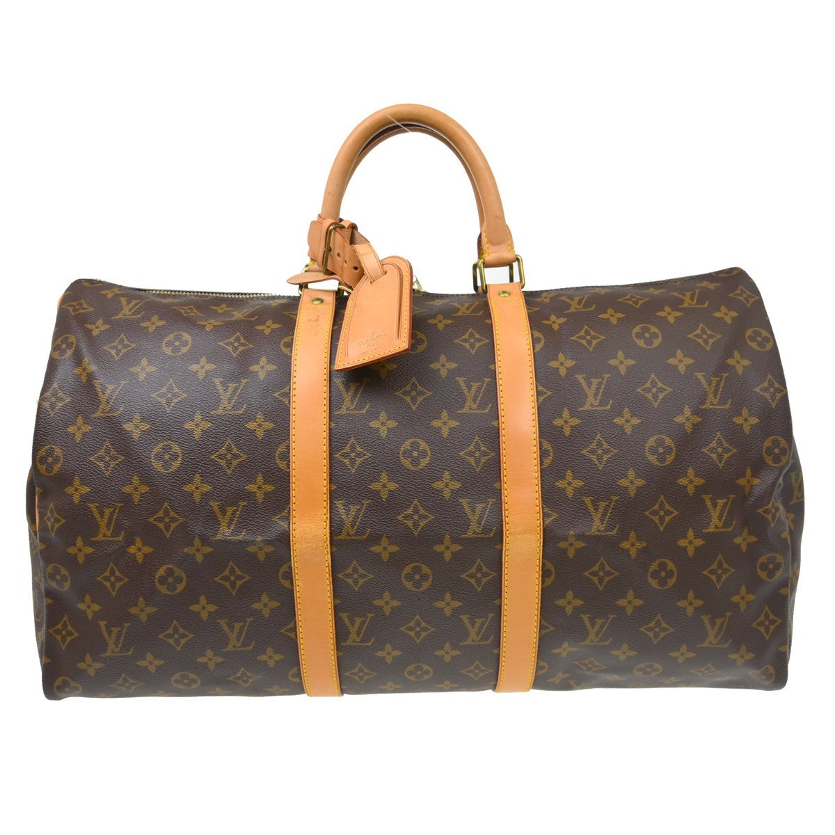 Louis Vuitton Keepall Bag Monogram Canvas Brown Canvas Travel Bag Bag (Authentic Pre-Loved)
